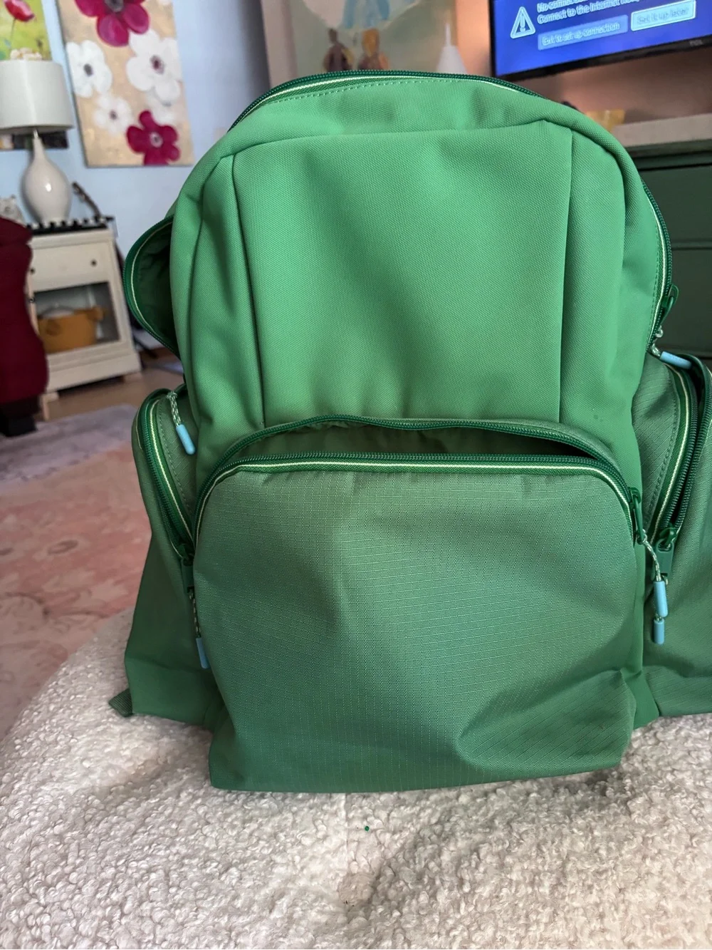 Away Men's Kelly Green Sports Backpack with Teal Accents🎾✅